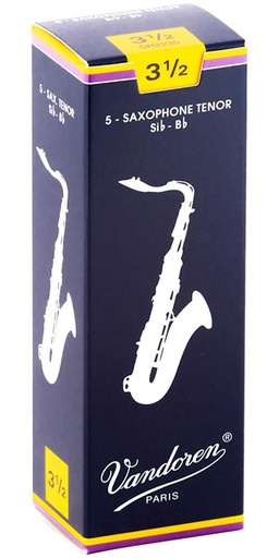 Vandoren Traditional Tenor (Bb) Saxophone Box 5 Reeds