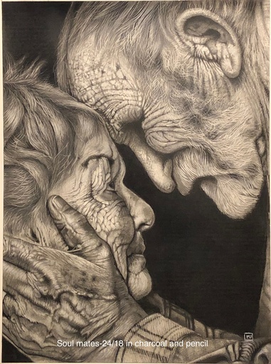 [MPCHP101] Soul Mates, Charcoal and Pencil, Marius Pan
