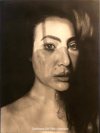 [MPCHP102] Sadness, Charcoal and Pencil, Marius Pana